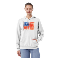 Distressed Watercolor USA Flag Hoodie