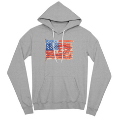 Distressed Watercolor USA Flag Hoodie