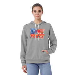 Distressed Watercolor USA Flag Hoodie
