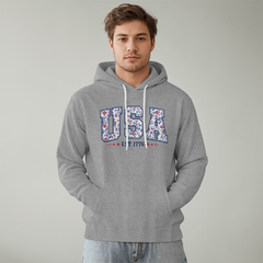 USA Est. 1776 Hoodie – Floral Americana Style 🌸