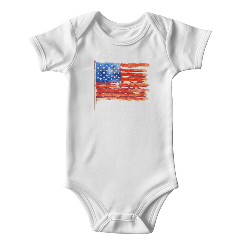 Your Little 'Painted Flag' Baby Onesie