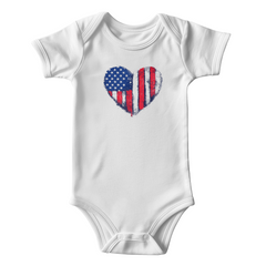 Your little one's Heart Flag Onesie