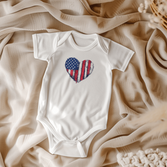 Your little one's Heart Flag Onesie