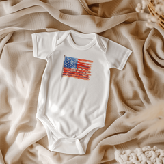 Your Little 'Painted Flag' Baby Onesie
