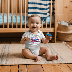 America 250 Ribbon Baby Onesie