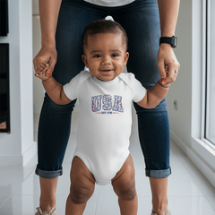 Your little Floral USA Baby Onesie