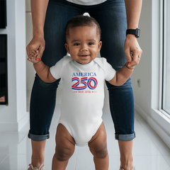 America 250 Ribbon Baby Onesie