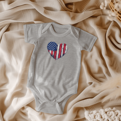 Your little one's Heart Flag Onesie