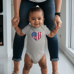 Your little one's Heart Flag Onesie
