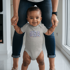 Your little Floral USA Baby Onesie