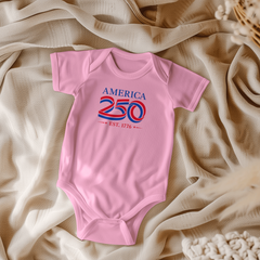 America 250 Ribbon Baby Onesie