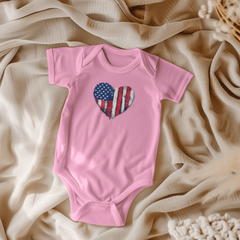 Your little one's Heart Flag Onesie