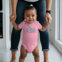 Your little Floral USA Baby Onesie