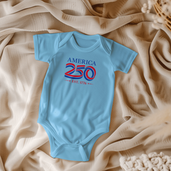 America 250 Ribbon Baby Onesie