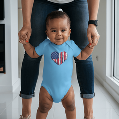 Your little one's Heart Flag Onesie
