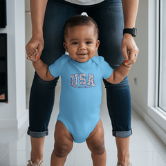 Your little Floral USA Baby Onesie