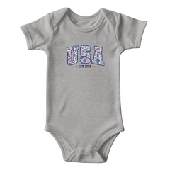 Your little Floral USA Baby Onesie