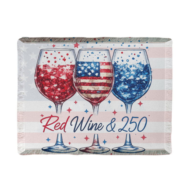 Stars, Stripes & Sips Woven Blanket