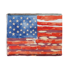 Stars & Stripes Watercolor Woven Blanket